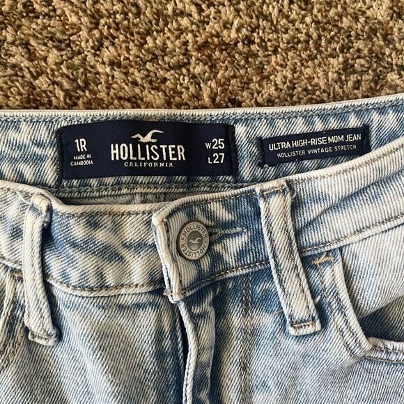 Hollister ultra high rise mom jean women’s size 25 - Picture 2 of 9